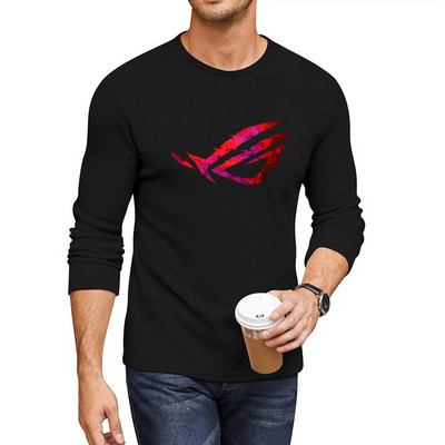 Noul Asus Rog Strix - Design negru și roșu Tricou lung tricouri tricouri personalizate tricouri supradimensionate cămăși de antrenament pentru bărbați