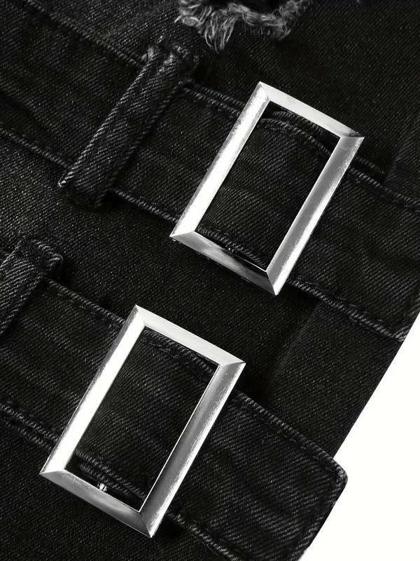 Blugi Dripți Plus Size Pantaloni Bărbați Toamnă Moto Biker Blugi Boyfriend Streetwear Fermoare Skinny 3 Culori Pantaloni Lungi Denim Cacual