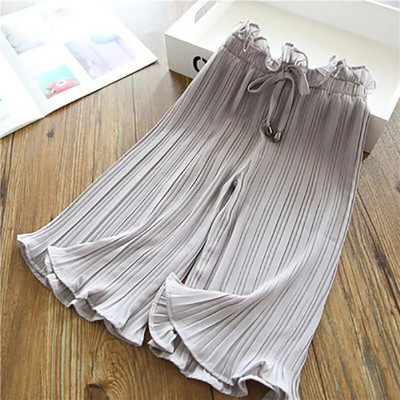 Pantaloni pentru copii, vara 2022, pantaloni casual pentru fete, pantaloni largi din dantelă, șifon, talie pentru bebeluși, pantaloni casual anti-țânțari