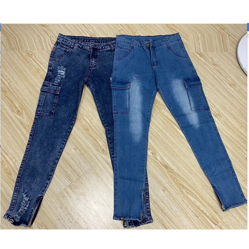 Nauji džinsai Vyriški kelnės Laisvalaikio medvilninės džinsinės kelnės Multi Pocket Cargo Džinsai Vyriški Naujos mados Džinsinės Pieštuko Kelnės Šoninės Kišenės Cargo