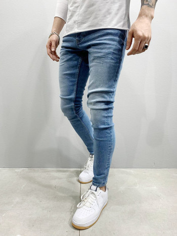 Ανδρικό παντελόνι ρετρό με φερμουάρ πλύσης Stretch τζιν Παντελόνι με λεπτή εφαρμογή Ανδρικό παντελόνι μολύβι σε συν μέγεθος τζιν Skinny τζιν για άνδρες