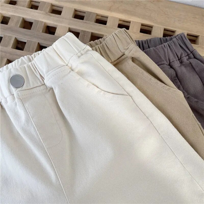 VIDMID dječje pamučne hlače, nove vanjske hlače za dječake, ležerne hlače, elastične hlače za djevojčice P6061