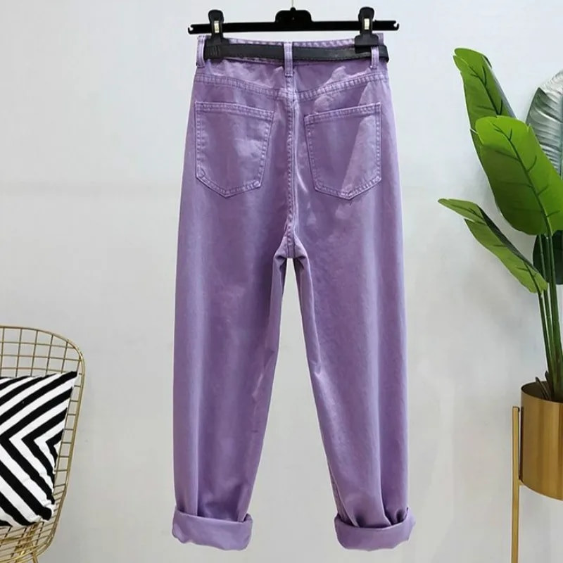 Traperice Ženski korejski stil Jednobojna proljetna moda Ulzzang High Street Ležerne, udobne studentske ženstvene hipsterske Sve za sve do gležnja