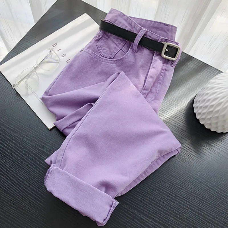 Traperice Ženski korejski stil Jednobojna proljetna moda Ulzzang High Street Ležerne, udobne studentske ženstvene hipsterske Sve za sve do gležnja