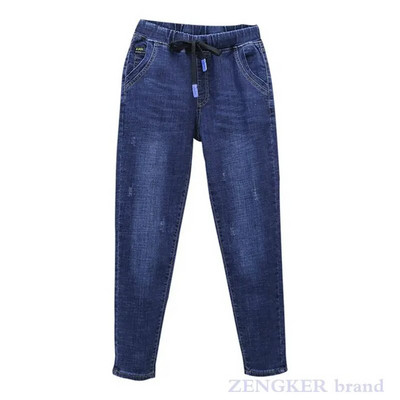 Blugi de talie mare pentru damă, pantaloni harem cu talie elastică, blugi largi pentru femei 5XL 4XL blugi cu talie înaltă