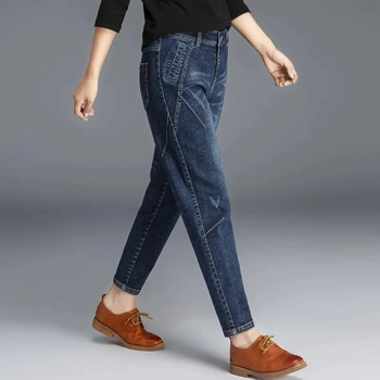 Големи размери 26-34 зимни топли дънки удебелени винтидж харем панталони с висока талия ежедневни дамски плюшени кадифени панталони Vaqueros