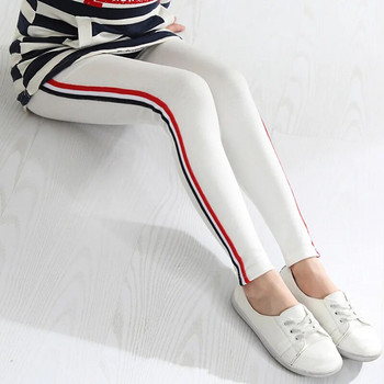 Модни пролетни клинове за момичета Есенни спортни памучни клинове за момичета Вертикални райета Детски спортни панталони 3-13 години