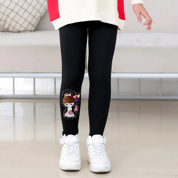 Χειμερινό χοντρό ζεστό παντελόνι για ψησταριά 3-10T Παντελόνι με σχέδιο κινουμένων σχεδίων Baby skinny κολάν με φλις ζεστό ελαστικό παντελόνι μέσης