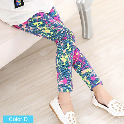 Jambiere drăguțe pentru fetițe, cu imprimare, cu flori, pentru copii, pentru menina, pentru copii mici, 2-14 ani, pantaloni creion pentru fete, pantaloni pentru copii
