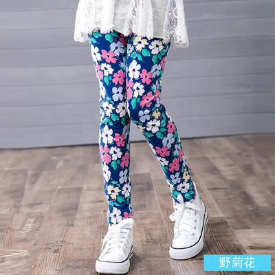 Jambiere drăguțe pentru fetițe, cu imprimare, cu flori, pentru copii, pentru menina, pentru copii mici, 2-14 ani, pantaloni creion pentru fete, pantaloni pentru copii