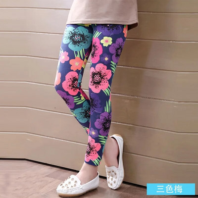Jambiere drăguțe pentru fetițe, cu imprimare, cu flori, pentru copii, pentru menina, pentru copii mici, 2-14 ani, pantaloni creion pentru fete, pantaloni pentru copii