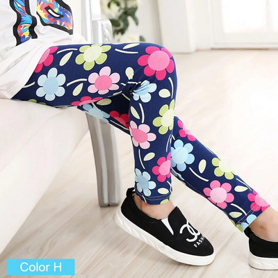 Jambiere drăguțe pentru fetițe, cu imprimare, cu flori, pentru copii, pentru menina, pentru copii mici, 2-14 ani, pantaloni creion pentru fete, pantaloni pentru copii