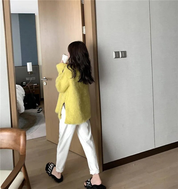 Blugi albi cu talie înaltă de epocă pentru femei Pantaloni slim Harem din blugi pentru mamă, cu talie înaltă, pantaloni casual de primăvară, până la gleznă.