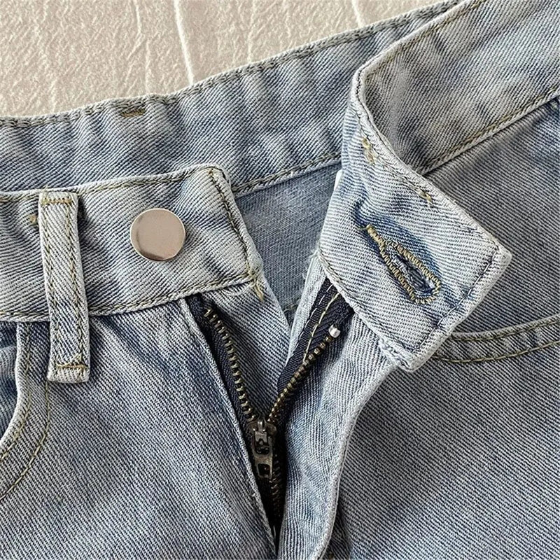 Pantaloni de sport drepți pentru femei, toamnă, Harajuku, blugi mozai cu inimă, blugi gotici de vară pentru femei Pantalones Mujer Pantaloni albaștri pentru femei