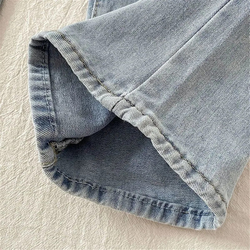 Pantaloni de sport drepți pentru femei, toamnă, Harajuku, blugi mozai cu inimă, blugi gotici de vară pentru femei Pantalones Mujer Pantaloni albaștri pentru femei