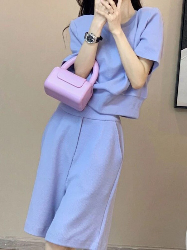 „Xgoth“ moteriški elegantiški bėgikai dviejų dalių kostiumas moterims, vasaros naujos mados marškinėliai trumpomis rankovėmis + laisvalaikio amžių mažinantys sportiniai šortai