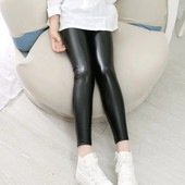 Leggings pentru fete de calitate superioara Pantaloni pentru copii din piele artificiala Pantaloni pentru fete din piele