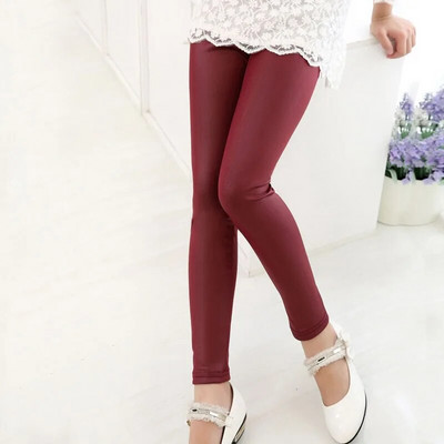 Leggings pentru fete de calitate superioara Pantaloni pentru copii din piele artificiala Pantaloni pentru fete din piele