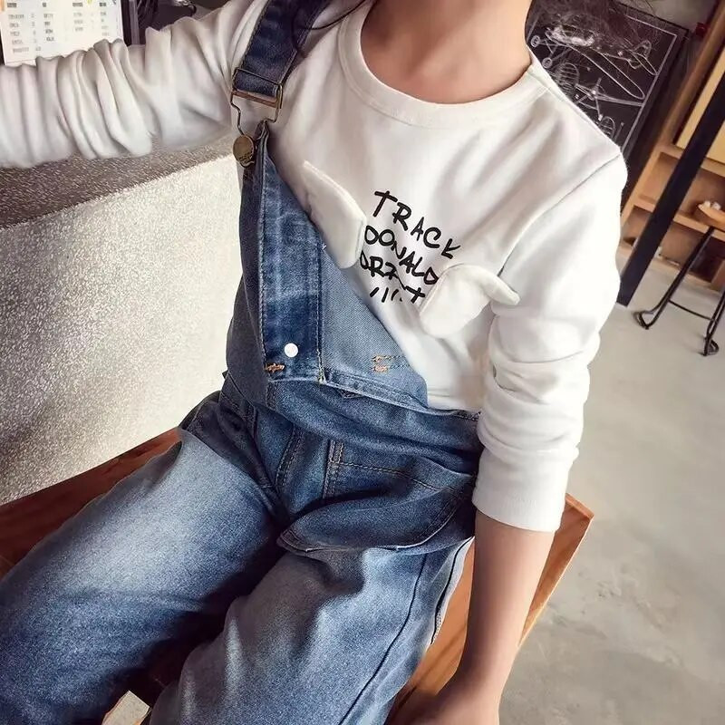 Novo 2023. Proljeće Jesen Djevojčice Dječji traper kombinezoni Hlače Bebe Dječje Traperice Duge hlače Hlače Dječja odjeća 2-12T