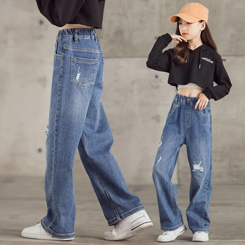 Παιδικά τζιν Κοριτσίστικα παντελόνια σκισμένα Τζιν Φαρδύ τζιν Τζιν για κορίτσια 4 έως 15 ετών Παιδικά τζιν για αγόρια Παιδικά ρούχα