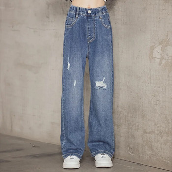 Παιδικά τζιν Κοριτσίστικα παντελόνια σκισμένα Τζιν Φαρδύ τζιν Τζιν για κορίτσια 4 έως 15 ετών Παιδικά τζιν για αγόρια Παιδικά ρούχα