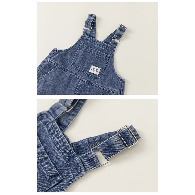 Βαμβακερή τσέπη 2024 Άνοιξη Φθινόπωρο Νέες παιδικές φόρμες για αγόρι κοριτσάκι σαλιάρα τζιν παντελόνι Κορεάτικο τζιν νήπιο φοράει παιδικά ρούχα για 1-10 χρόνια
