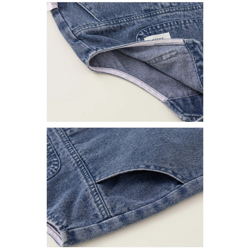 Βαμβακερή τσέπη 2024 Άνοιξη Φθινόπωρο Νέες παιδικές φόρμες για αγόρι κοριτσάκι σαλιάρα τζιν παντελόνι Κορεάτικο τζιν νήπιο φοράει παιδικά ρούχα για 1-10 χρόνια