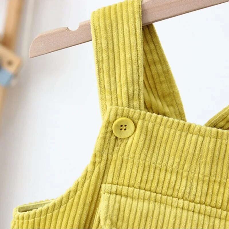 Moda pentru bebeluși fetițe băieți pantaloni cu bretele din velur pentru copii mici pantaloni cargo salopete largi, primăvară, toamnă, haine pentru bebeluși 1-5 ani