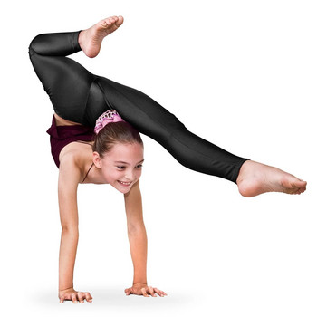Παιδικά κορίτσια Γυαλιστερό μεταλλικό μασίφ Skinny Παντελόνι Κολάν για Μπαλέτο Πατινάζ Γιόγκα Γυμναστική Παραστάσεις Σκηνής Κοστούμια χορού