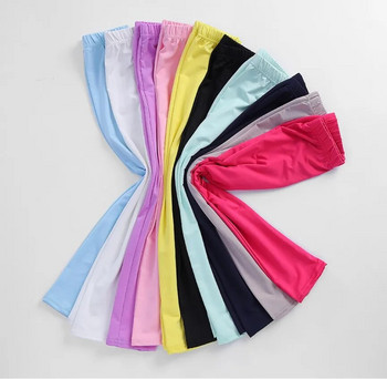 3-11-годишни детски бонбонени пролетни и есенни клинове Тесни панталони тип молив Момичета Едноцветни панталони