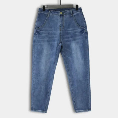Blugi 8XL pentru femei, cu talie înaltă, pantaloni harem, ocazional, blugi prietenos pentru femei, îmbrăcăminte de stradă, vintage, plus, blugi pentru mama pentru femei Q1286
