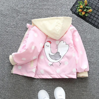 2-7 ani, haină de primăvară toamnă, pentru fete, pentru copii, purtând o jachetă cu glugă, jachetă cu fermoar, îmbrăcăminte pentru bebeluși