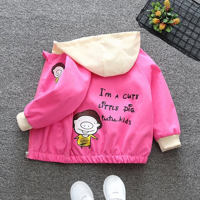 2-7 ani, haină de primăvară toamnă, pentru fete, pentru copii, purtând o jachetă cu glugă, jachetă cu fermoar, îmbrăcăminte pentru bebeluși
