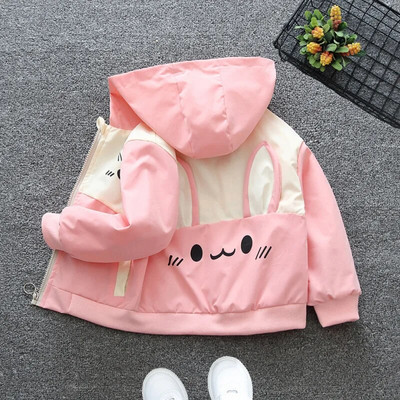 2-7 ani, haină de primăvară toamnă, pentru fete, pentru copii, purtând o jachetă cu glugă, jachetă cu fermoar, îmbrăcăminte pentru bebeluși