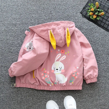 Μπουφάν για κορίτσια κινουμένων σχεδίων Cute Little Fox Kids Windbreaker μωρό παλτό άνοιξη φθινόπωρο Παιδικά ρούχα outwear για νήπια 1-6Y