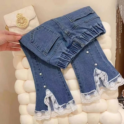 Traperice za djevojčice 2024 Jesen Nove čipkaste čipkane široke hlače za djevojčice Dječja odjeća za bebe Duge hlače Odjeća za djevojčice