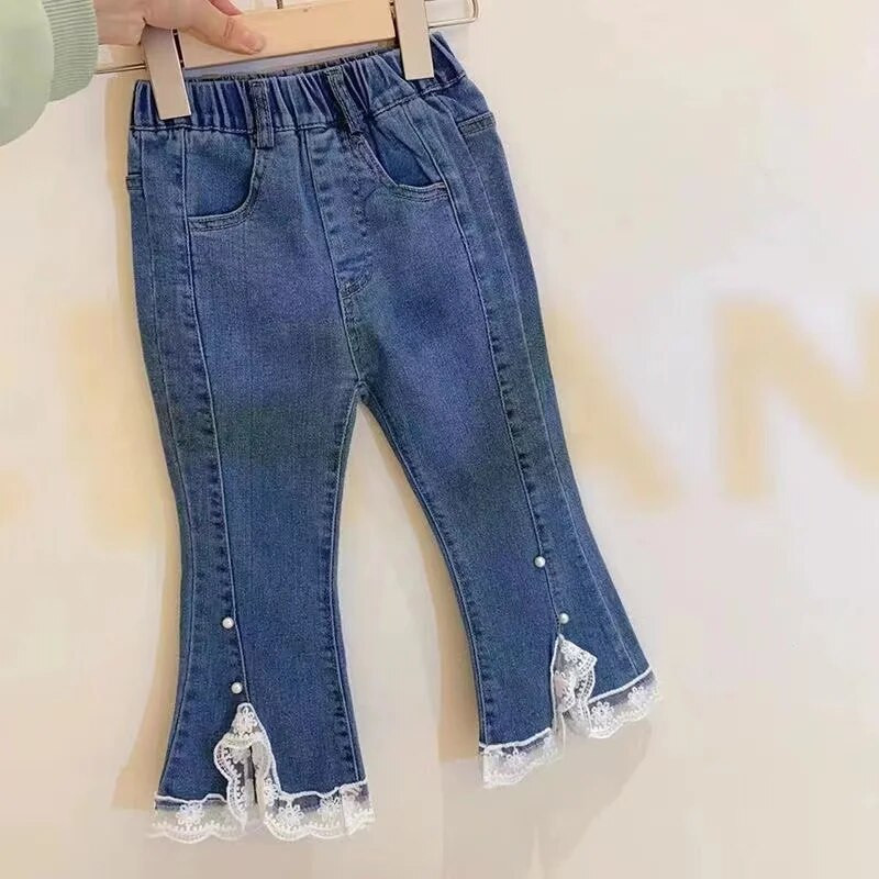 Traperice za djevojčice 2024 Jesen Nove čipkaste čipkane široke hlače za djevojčice Dječja odjeća za bebe Duge hlače Odjeća za djevojčice