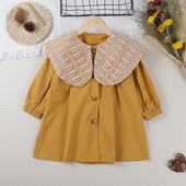 Melario, dječja odjeća, kaput za djevojčice, dječja jakna, dječja proljetna jesen, korejski stil, slatka duga vjetrovka za djevojčice