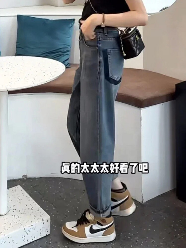 Y2k Harlan Daddy Jeans u obliku kruške Dječje 2023. Nove ljetne debele Mm tanke hlače velike veličine, sužene hlače