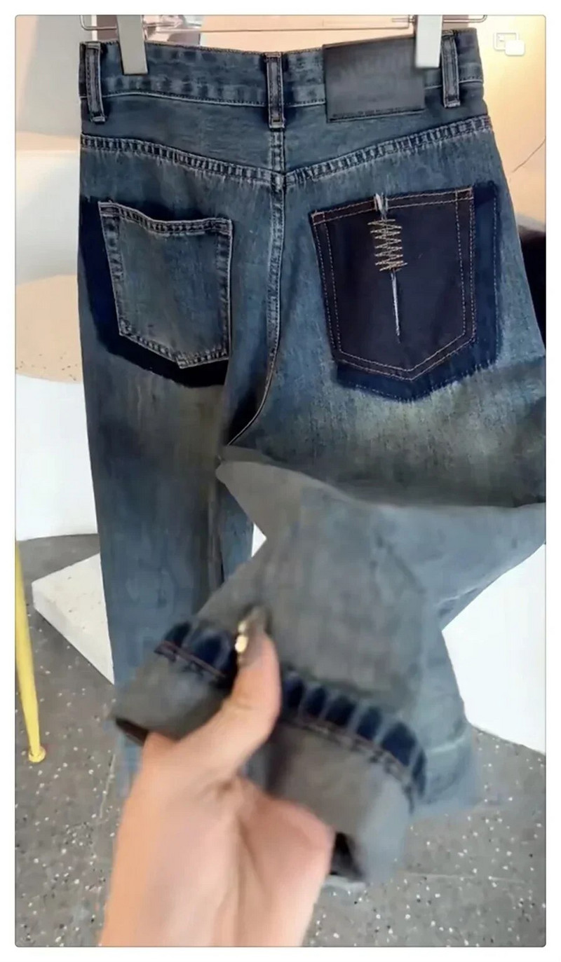 Y2k Harlan Daddy Jeans u obliku kruške Dječje 2023. Nove ljetne debele Mm tanke hlače velike veličine, sužene hlače