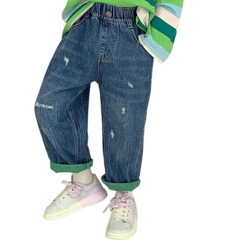 Djevojčice Duge hlače Pamučne jeans hlače 2023 Cool proljeće ljeto Tinejdžeri Sport Škola Dječja dječja odjeća za bebe