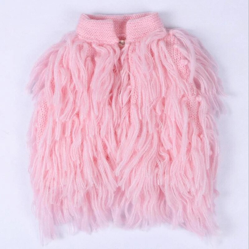 Pulover pentru fetițe Păstrați-vă cald Moda haine de toamnă Palton Vesta Pulovere Haine cu ciucuri Vestă pentru copii mici Îmbrăcăminte de exterior Jachete pentru copii