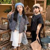 Zimska topla jakna Majice bez rukava Dječaci Djevojčice 2-8 godina Prsluk 2023. Korejska verzija Moda Novo Svestrana ležerna dječja odjeća