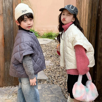 Χειμωνιάτικο Ζεστό μπουφάν Tank Top Μπλούζες Αγόρια Κορίτσια 2-8 χρονών Γιλέκο 2023 Κορεατική έκδοση Μόδα Νέα Ευέλικτα καθημερινά παιδικά ρούχα