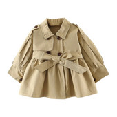 Îmbrăcăminte pentru copii Trench pentru fetițe Jachetă pentru copii Primăvară Toamnă Stil coreean Trench drăguț pentru fetițe Jachetă de vânt