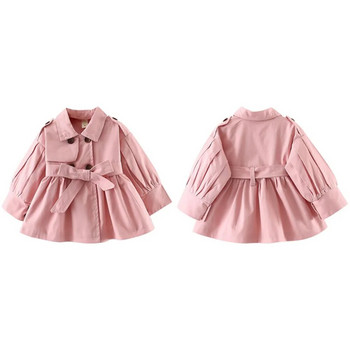 Παιδικά ρούχα Trench Baby Girls Coat Παιδικό μπουφάν άνοιξη φθινόπωρο Κορεατικό στυλ Χαριτωμένο Trench Baby Girls Windbreaker
