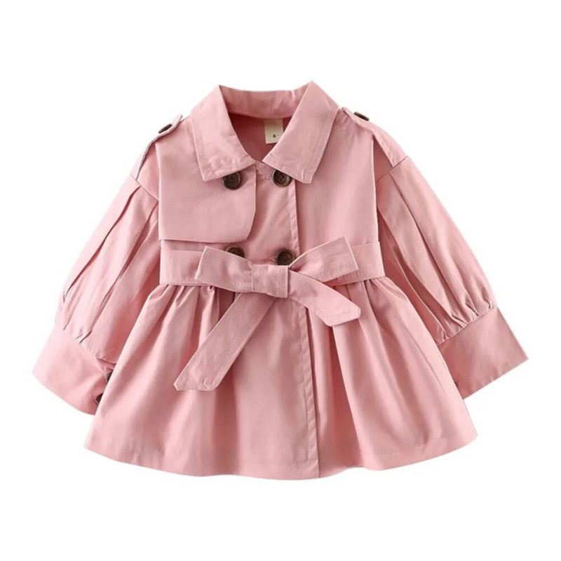 Îmbrăcăminte pentru copii Trench pentru fetițe Jachetă pentru copii Primăvară Toamnă Stil coreean Trench drăguț pentru fetițe Jachetă de vânt