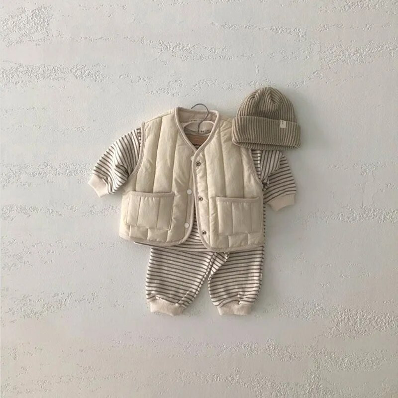 Toamnă Copii Vestă Copii Fete Jachetă cu imprimeu solid Iarna Bebeluși Băieți Îmbrăcăminte exterioară caldă Mantoane rezistente la vânt Ținute