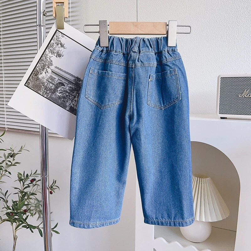 Blugi pentru copii Primăvară Fete Pantaloni ocazional Îmbrăcăminte pentru copii Pantaloni din blugi Moda Petrecere Blugi pentru fetiță Toamna Haine pentru fetiță