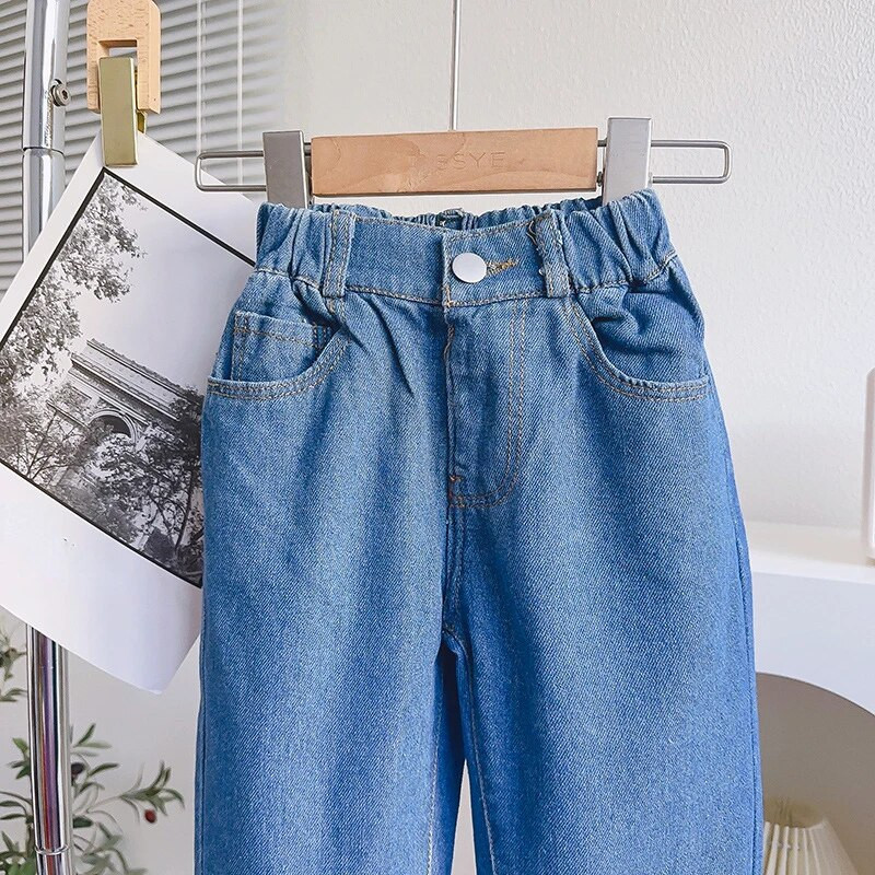 Blugi pentru copii Primăvară Fete Pantaloni ocazional Îmbrăcăminte pentru copii Pantaloni din blugi Moda Petrecere Blugi pentru fetiță Toamna Haine pentru fetiță